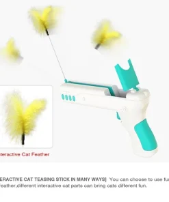 Interactive Cat Teaser Feather Wand