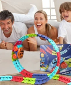 Changeable Track with LED Light-Up Race Car