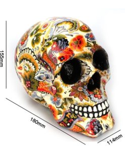 Creative Colorful Resin Skull Halloween Party Decoration