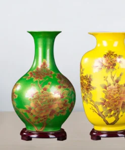 New Chinese Style Yellow Flower Vase