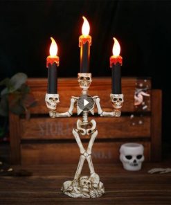 Scary Skeleton Halloween Candle Lights