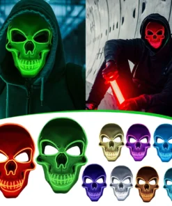 Halloween LED Glowing Skull Mask
