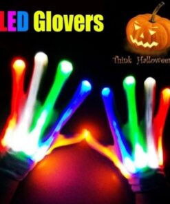Halloween LED Light Up Skeleton Hand Gloves