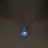 Lotus Flower Shaped Pendant Glowing Necklace