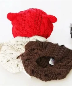 3D Knitted Cat Ear Beanie Cap