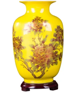 New Chinese Style Yellow Flower Vase