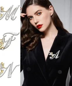 New Metal Luxury Angel Letter Brooch