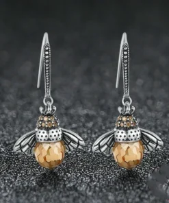 Queen Bee Crystal Drop Earrings