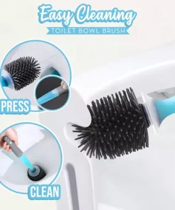 Silicone Cleaner Spray Toilet Bowl Brush