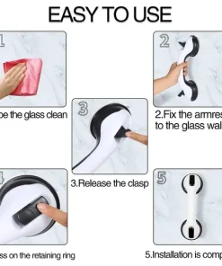 Anti Slip Safety Suction Grab Bar
