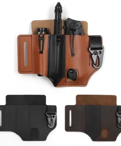 Cowhide Leather Owl Buckle Tactical Multifunctional Belt Cover