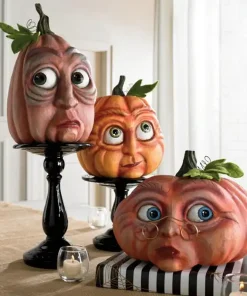 Expressive Pumpkin Faces Halloween Decoration