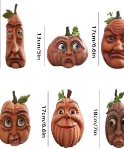 Expressive Pumpkin Faces Halloween Decoration