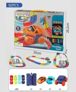 Changeable Track with LED Light-Up Race Car