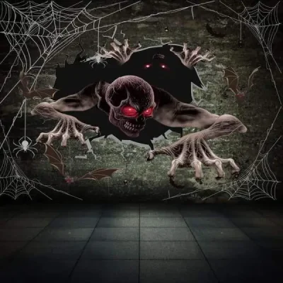 Bat Spider Door Stickers