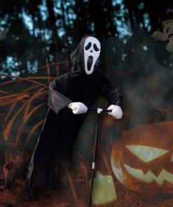 Garden Swinging Screaming Face Halloween Ghost