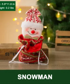 CHRISTMAS KNITTED DOLL GIFT BAGS