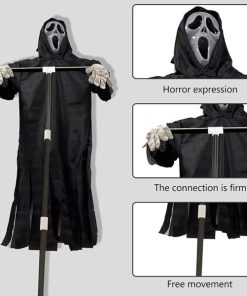 Garden Swinging Screaming Face Halloween Ghost