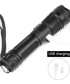 LED Rechargeable Tactical Laser Flashlight 90000 High Lumens