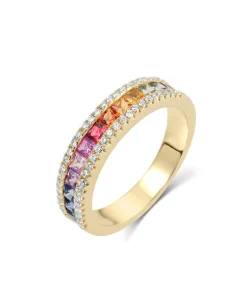 Diakiane Rainbow-Tourmaline Spinni-Ring