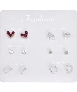 Diamond Flower Stud Earrings