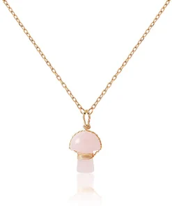 LOVICA Clair RoseQuartz Mushroom Necklace