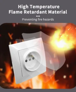 WESA Power Socket French Wall Socket Electrical Outlet Standard Ground Embedded Plug White Flame Retardant Plastic Pane