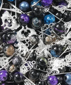 30-50G/Lot Mixed Glass Beads Metal Pendants Spacer Bead Jewelry Accessories for DIY Bracelets Necklace Anklet Jewelry Making