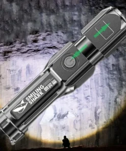 4 Lighting Mode Strong LED Flashlights Telescopic Zoom Tactical Torch USB 18650 Portable Spotlight Long-Range Camping Flashlight