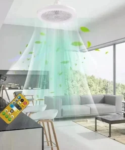 Smart 3-in-1 Ceiling Fan with Remote Control Lighting Lamp E27 Converter Base 85-265V Lighting Base for Bedroom and Living Room