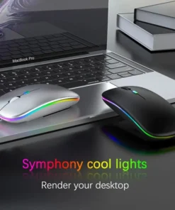 Wireless Mouse RGB Rechargeable Bluetooth Mice Wireless Computer Mause LED Backlit Ergonomic Gaming Mouse for Laptop PC 3600DPI