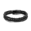 Human+ Pro Magnetic Buckle Natural Lava Volcanic Stone Beaded Bracelet