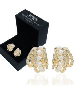 Oveallgo™ Astennu Lymphvity Auriculotherapy White Onyx EarCuff