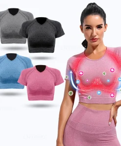 PISPARA™ Ion Shaping & Lymphvity Detoxification Top, Comfort Breathable ,Contains Tourmaline Fabric