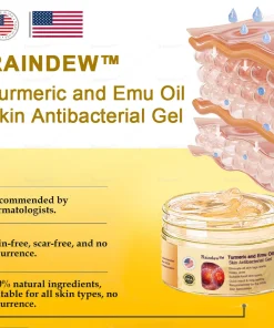 Raindew™ Turmeric and Emu Oil Skin Antibacterial Gel