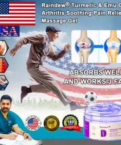 Raindew™ Turmeric & Emu Oil Arthritis Soothing Pain Relief Massage Gel