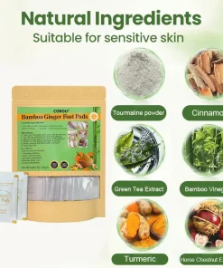 COROU® Natural Herbal Tourmaline Far Infrared Magnetic Therapy Foot Patches