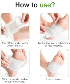 COROU® Natural Herbal Tourmaline Far Infrared Magnetic Therapy Foot Patches