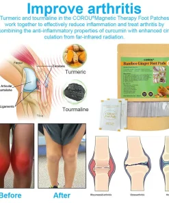 COROU® Natural Herbal Tourmaline Far Infrared Magnetic Therapy Foot Patches