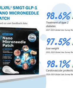 XRLXRL® Nano Microneedle Patch with SMGT-GLP-1 & Matrixyl 3000 – Slimming, Skin Tightening, Blood Sugar Support, No Injection, 7-Day Result