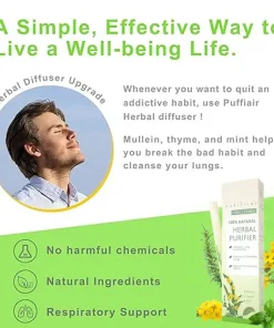 Breathe Qooes™ Mullein Relaxation Stick – Soothes Lungs, Detoxifies, Freshens Breath