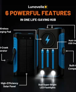 Lunavelle™ Wireless Solar Power Bank