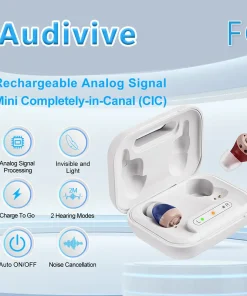 Audivive® 2.0 Rechargeable AI Hearing Aid