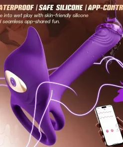 Juxek™ Enchanted Girl Luxe Smart Vibrating Ring – App-Controlled Pleasure for Couples