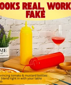 AEXZR® Squeeze Surprise Tomato and Mustard Prank Bottle