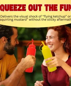 AEXZR® Squeeze Surprise Tomato and Mustard Prank Bottle