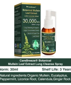 CareBreeze® Botanical Mullein Leaf Extract Lung Cleanse Spray