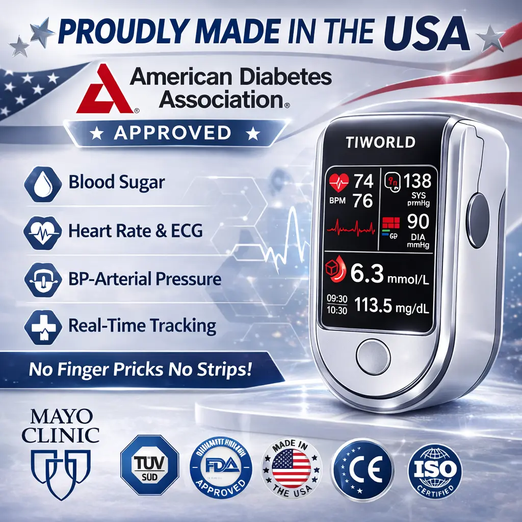 TIWORLD™ Non-Invasive Blood Glucose Meter 99.9% Accuracy