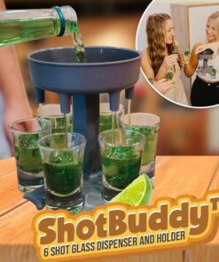 ShotBuddy 6 Shot Glass Dispenser and Holder