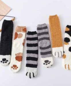 Cozy Cat Paw Fleece Socks